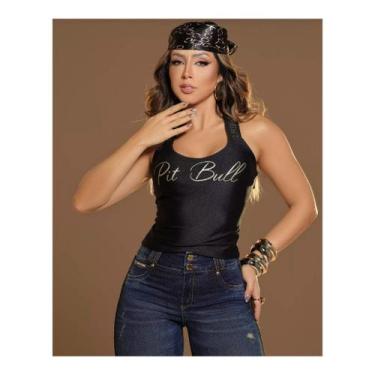Imagem de Blusa Sexy Feminina Pitbull Lançamento Ref 86564, Preto, M