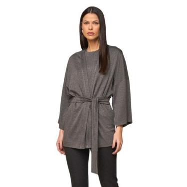 Imagem de Kimono Relax Lado Avesso Cinza, M