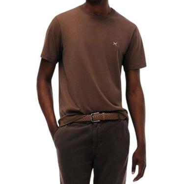 Imagem de Camiseta Masculina Hering MC Regular Marrom - 4FEFHLFEN, XGG, Marrom