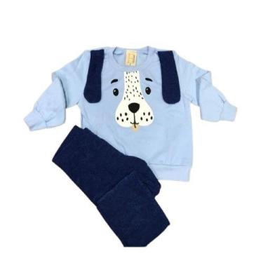 Imagem de Conjunto infantil masculino inverno moletom com bouclê - Hrradinhos, A