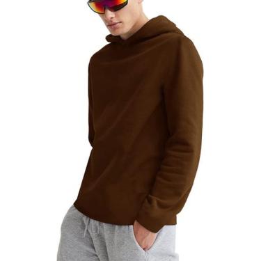 Imagem de Moletom Masculino Confort Com Capuz Alta Qualidade Slim Top - Slim Fit