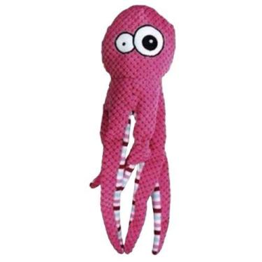 Imagem de Brinquedo pet pelucia octopus rosa mordedor cães com som - JAMBO