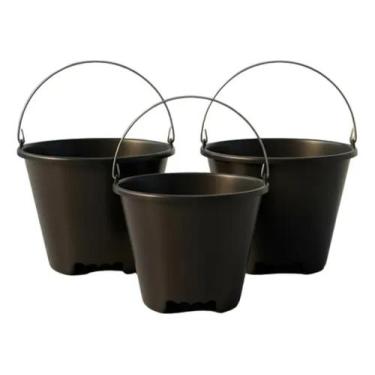 Imagem de Kit 3 Balde Reforçado 12 Litros Com Alça De Ferro Profissional - Plast