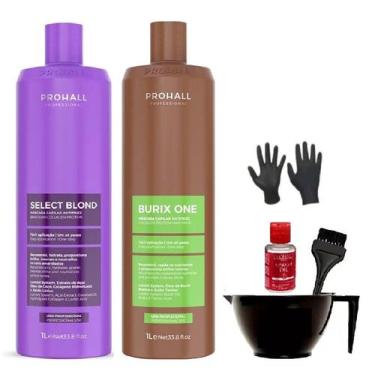 Imagem de Progressiva Prohall Burix One Select Blond Kit 1 Litro Escova - Prohal