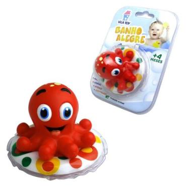 Imagem de Polvo De Borracha Para Banho do Bebe Com Boia Macio E Divertido - Vila