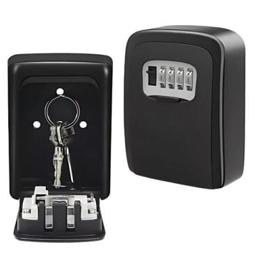 Imagem de 2 Cofres Caixa Guarda Chaves Senha Porta Parede Airbnb - Fx