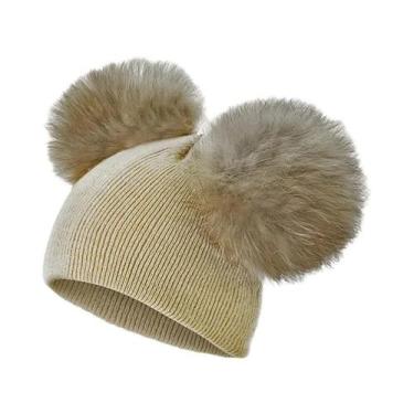 Imagem de Gorro De Inverno Tricotado Para Meninas E Meninos, Chapéu De Bebê Com 