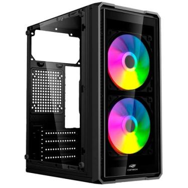 Imagem de Gabinete Gamer C3Tech, Lateral em Vidro, USB 2.0, Preto - MT- G41BK