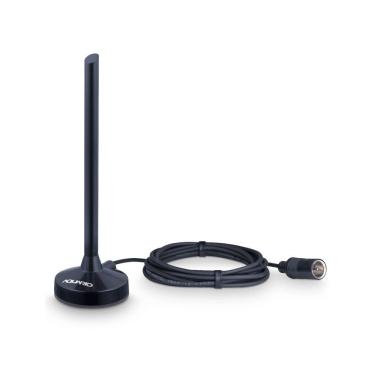 Imagem de Antena Digital Aquário DTV-100P 5 em 1 com Captação VHF UHF FM HDTV e 4K 3dBi 2,5 Metros Conector F Macho Preto