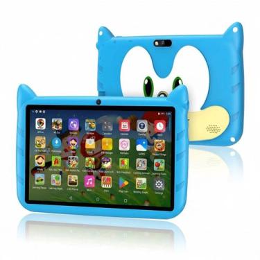 Imagem de Tablet Infantil 64GB Android 13  4GB RAM Quadcore, Câmera 4MP, WiFi, Y