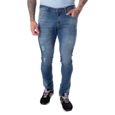 Imagem de Calça Jeans Masculina Gangster Skinny Azul - 46