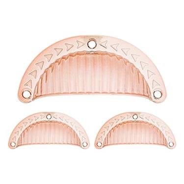 Imagem de 3 Puxadores Colonial Concha Gaveta Armario Cristaleira Retro (Rose Gold)