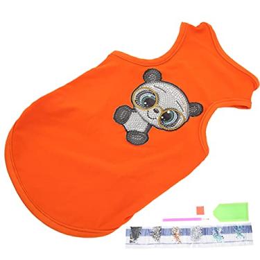 Imagem de Camiseta para animais de estimação, roupas para animais de estimação "Faça você mesmo" com vida útil mais longa, macia e confortável para filhotes laranja-M