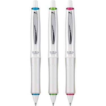 Imagem de PILOT Caneta esferográfica Dr. Grip PureWhite recarregável e retrátil, ponta média, com detalhes de cores sortidas, tinta preta, pacote com 3 (14631)