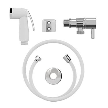 Imagem de Ducha Higiênica 1/4 Volta Plástica Branca/Cromada