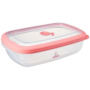 Imagem de Sanremo - Pote Plástico Hermético Retangular de 2,4 Litros, Linha Flor