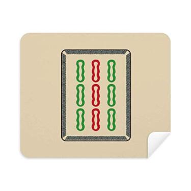 Imagem de Pano de limpeza Mahjong Bamboo Bar 9 azulejos padrão limpador de tela 2 peças tecido de camurça