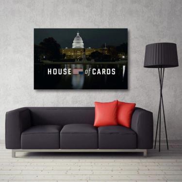 Imagem de Quadro House of Cards decorativo com Tela em Tecido