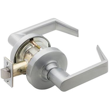 Imagem de Schlage ND10S RHO 626 13-048 10-025 ND-Series Grade 1 Cadeado cilíndrico, função de passagem, sem chave, design Rhodes, acabamento cromado acetinado