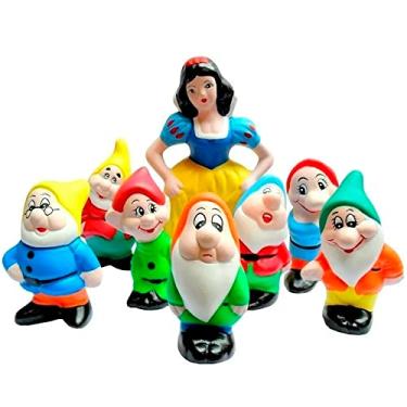 Imagem de Kit Branca De Neve E Os 7 Anões em Cerâmica Decorativos Grande - Casa e Jardim