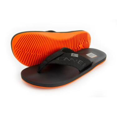 Imagem de Chinelo Masculino Kenner Kasual Elastik Htk - Cor: Preto/Laranja