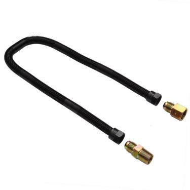 Imagem de Stanbroil Kit de conector de linha de gás flexível sem apito de 1,27 cm OD x 0,96 cm ID 60,96 cm para lareira e lareira NG ou LP