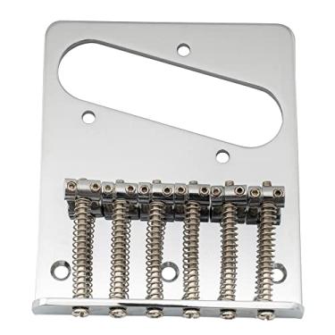 Imagem de Musiclily Vintage Ponte Telecaster 6 Carrinhos para Guitarra estilo Tele,Cromado