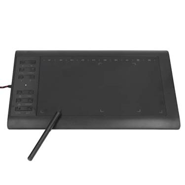 Imagem de Zyyini Tablet de desenho gráfico G10, 233PPS 5080LPI 8192 Tablet de desenho portátil de pressão de nível com caneta Stylus, tablets gráficos de computador para desenho digital, criação de animação, marcação de escritório (preto)