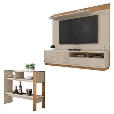 Imagem de Conjunto Sala De Estar Rack Painel Aparador Renda Caemmun