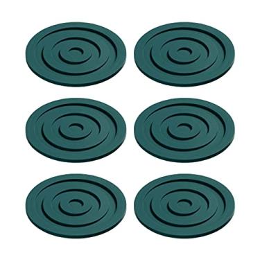 Imagem de Jogo de Porta Copos Alvo Suporte Apoio Emborrachado 6 unidad (Verde)