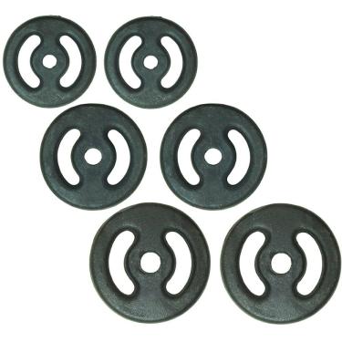 Imagem de Kit anilhas pintadas 24kg Poli Sports