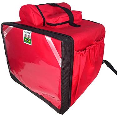 Imagem de Mochila Bag Térmica Maquininha Com Isopor Laminado - Vermelha