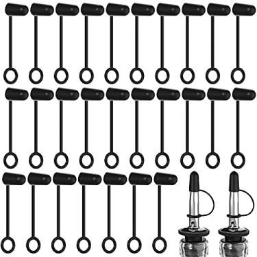 Imagem de Zopeal 100 tampas de proteção contra poeira com capuz e laço de azeite de oliva tampas de bico de borracha (não inclui o bico)