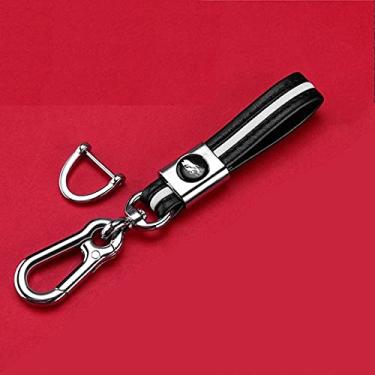 Imagem de YJADHU Capa protetora de chave de carro de couro TPU capa de chave de carro, apto para PoloTiguan Passat B5 B6 B7 Golf Eos Scirocco Jetta MK6 Octavia, chaveiro