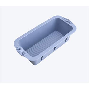 Imagem de FEDBNET Mini suportes de silicone para bolo, mini forma de pão de 24 cm, molde retangular, molde de pão reutilizável, fácil de liberar, para torradas de pão, bolo longo