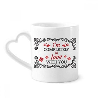 Imagem de Caneca de Dia dos Namorados I'm Completely in Love With You Caneca de café cerâmica copo de coração de vidro