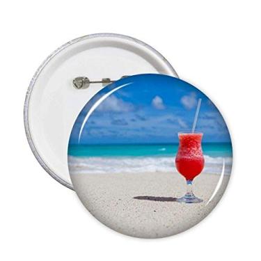 Imagem de Broche de imagem oceano areia praia melancia suco de melancia broche emblema acessório decoração 5 peças