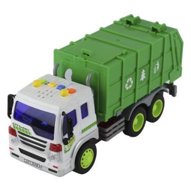 Brinquedo caminhão com ficção 18cm de coleta e reciclagem - Lojas Toda Casa