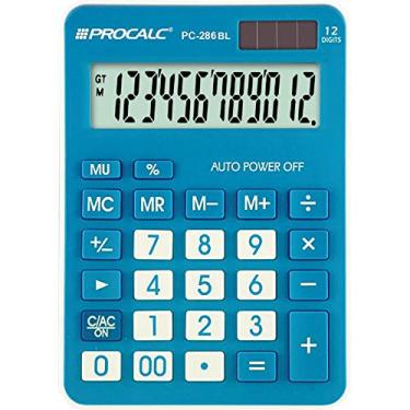 Imagem de Calculadora, Procalc, 12 Dígitos, Grande, Azul, PC286BL, Não Informado