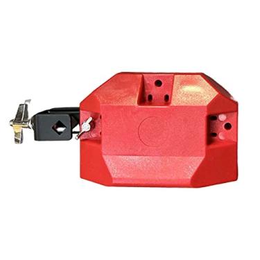 Imagem de Colaxi Bloco de som alto e baixo, suporte de montagem ajustável, bloco de percussão musical, instrumento de tambor latino, sino de vaca, vermelho