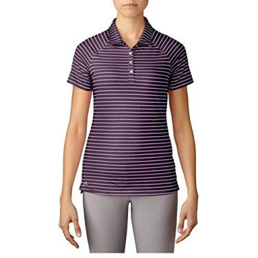 Imagem de Camisa polo feminina Adidas Golf listras duplas, Red Night, X-Small