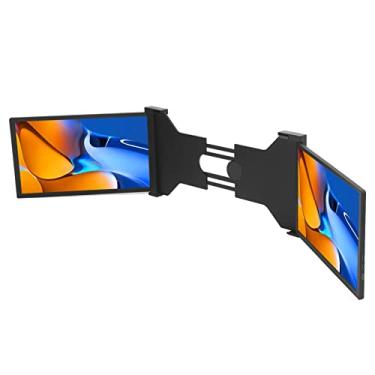 Imagem de Tela Dupla Extensora, Suporte Escalável Monitor Portátil de 15,4 Polegadas para Laptop (Preto)