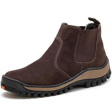 Imagem de Bota Botina Masculina Free Jump 100% Couro Legitimo 38