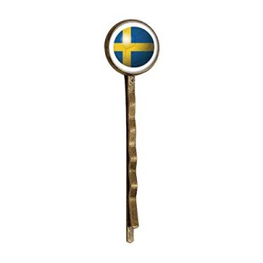 Imagem de Boné de metal retrô com bandeira nacional de futebol americano da Suécia