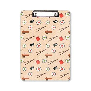 Imagem de Japan Pink Sushi Chopsticks prancheta pasta, bloco de anotação, placa de apoio A4