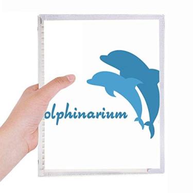 Imagem de Caderno de anotações com estampa de golfinho em folhas soltas e diário recarregável