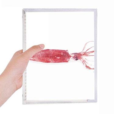 Imagem de Caderno de folhas soltas com estampa de peixe oceano rosa fresco, diário recarregável