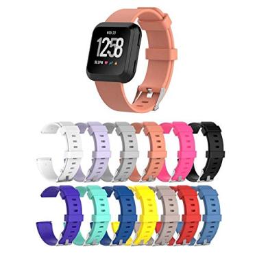 Imagem de Pulseira Silicone para Fitbit Versa - Fitbit Versa 2 - Fitbit Versa Lite - Marca Ltimports (Salmão)