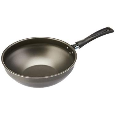 Imagem de Frigideira Wok Com Cabo - Extra-flon Nº22 Aluminio Oliveira Frigideira Wok Com Cabo - Extra-flon Nº22 Preto No Voltagev