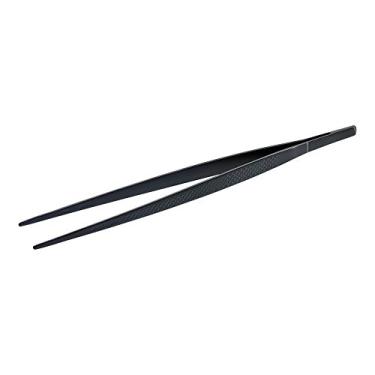 Imagem de Pinças retas de precisão de aço inoxidável Mercer Culinary 18-8, Preto, 9-3/8 Inch Straight Tip, 1